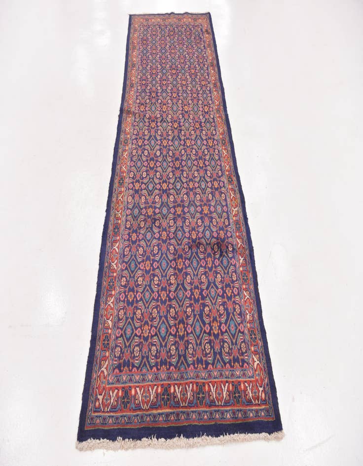 Detail image of 3' 7 x 10' 8  Hand Knotted Farahan Persian Wool Runner Rug