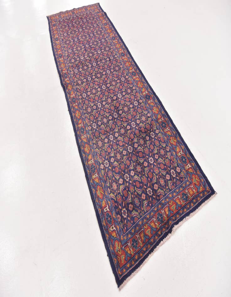 Detail image of 3' 10 x 10' 8  Hand Knotted Farahan Persian Wool Runner Rug