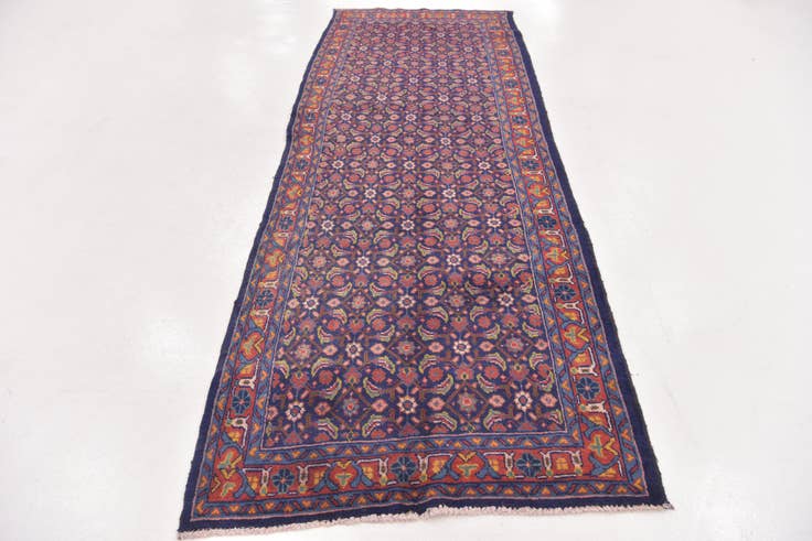 Detail image of 3' 10 x 10' 8 Hand Knotted Farahan Persian Wool Runner Rug