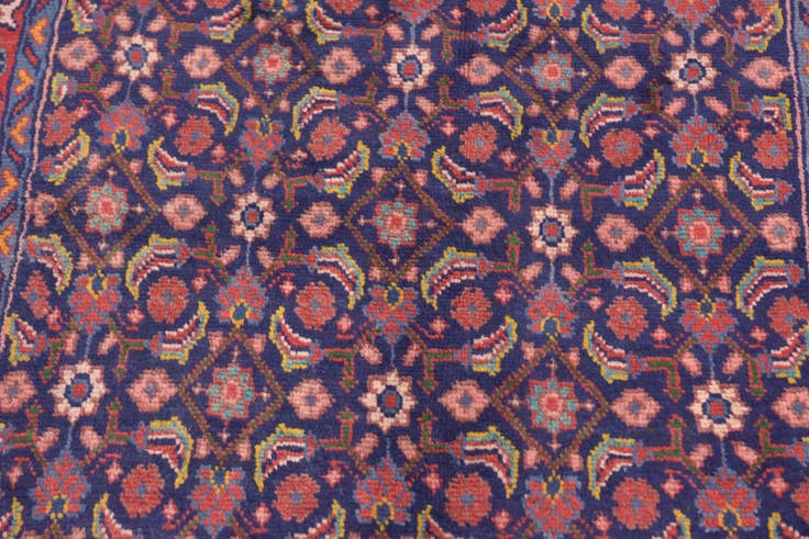Detail image of 3' 10 x 10' 8 Hand Knotted Farahan Persian Wool Runner Rug