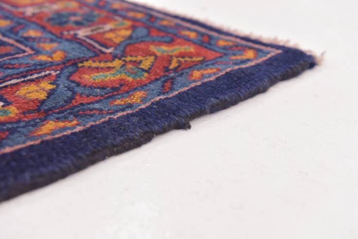 Detail image of 3' 10 x 10' 8 Hand Knotted Farahan Persian Wool Runner Rug