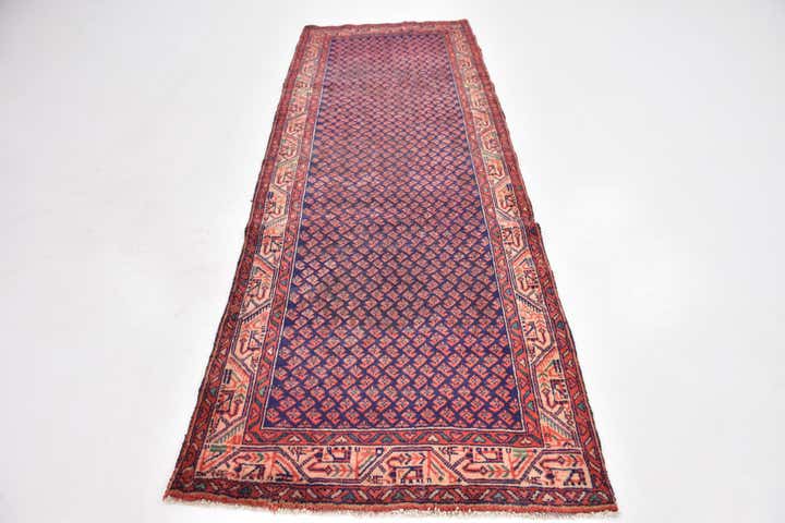 3' 5 x 9' 9 Hand Knotted Farahan Persian Wool Runner Rug