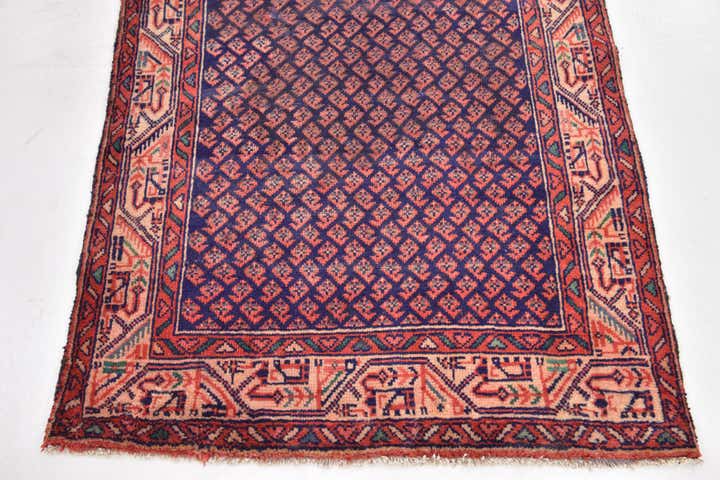 3' 5 x 9' 9 Hand Knotted Farahan Persian Wool Runner Rug