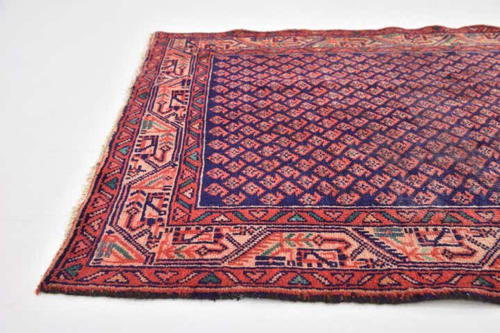 3' 5 x 9' 9 Hand Knotted Farahan Persian Wool Runner Rug