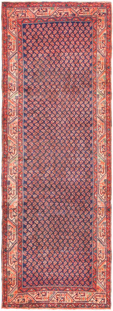 3' 5 x 9' 9 Hand Knotted Farahan Persian Wool Runner Rug