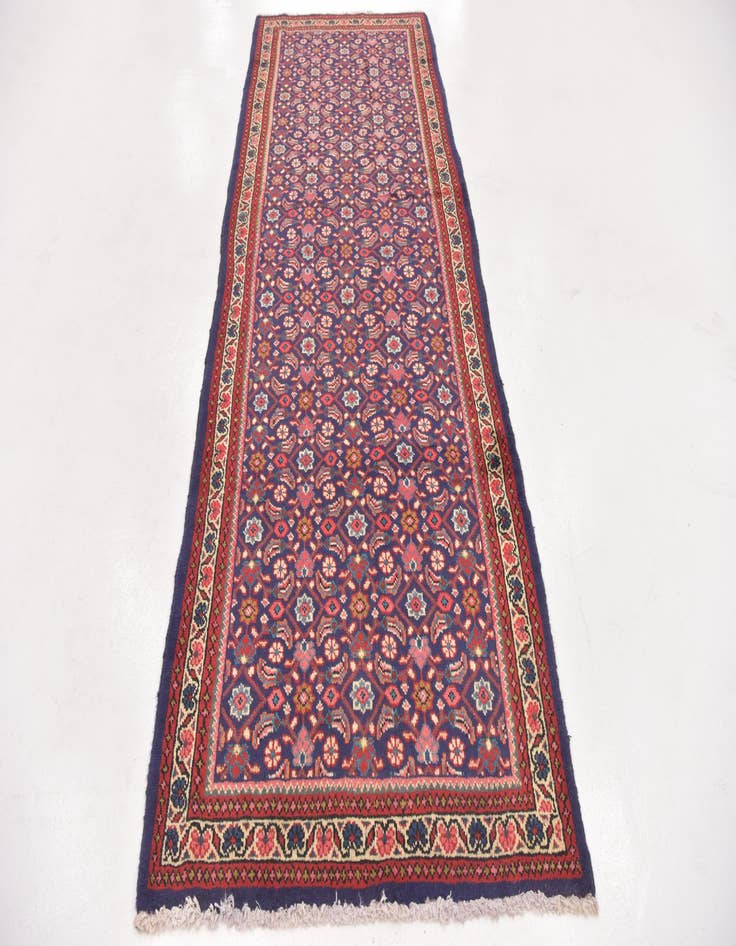 Detail image of 4' x 10' 3  Hand Knotted Farahan Persian Wool Runner Rug