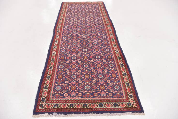 Detail image of 4' x 10' 3 Hand Knotted Farahan Persian Wool Runner Rug