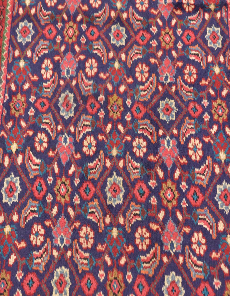 Detail image of 4' x 10' 3  Hand Knotted Farahan Persian Wool Runner Rug