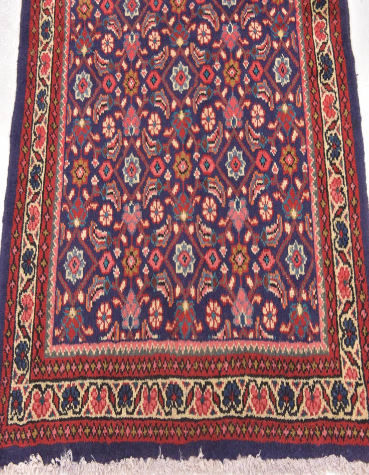 Detail image of 4' x 10' 3  Hand Knotted Farahan Persian Wool Runner Rug