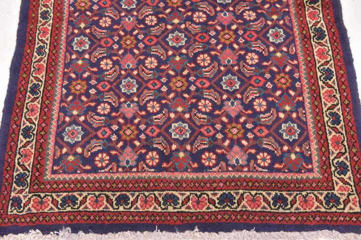 4' x 10' 3 Hand Knotted Farahan Persian Wool Runner Rug