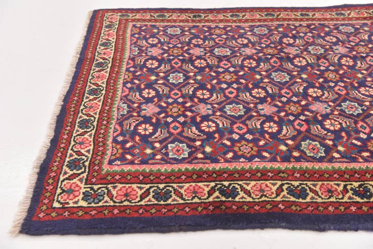 Detail image of 4' x 10' 3 Hand Knotted Farahan Persian Wool Runner Rug