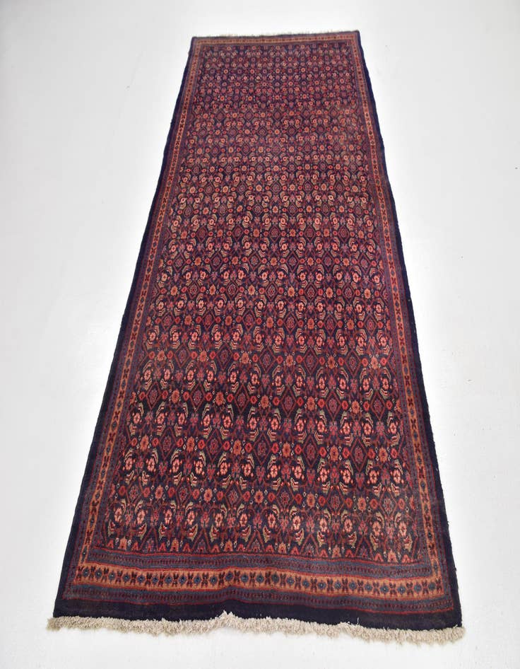 Detail image of 4' 9 x 9' 7 Hand Knotted Farahan Persian Wool Runner Rug