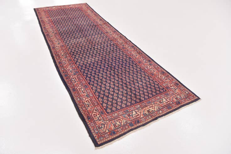 Detail image of 3' 5 x 10' 2 Hand Knotted Farahan Persian Wool Runner Rug