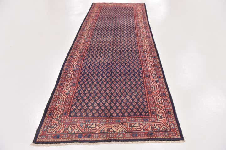 3' 5 x 10' 2 Hand Knotted Farahan Persian Wool Runner Rug