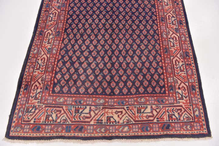 3' 5 x 10' 2 Hand Knotted Farahan Persian Wool Runner Rug