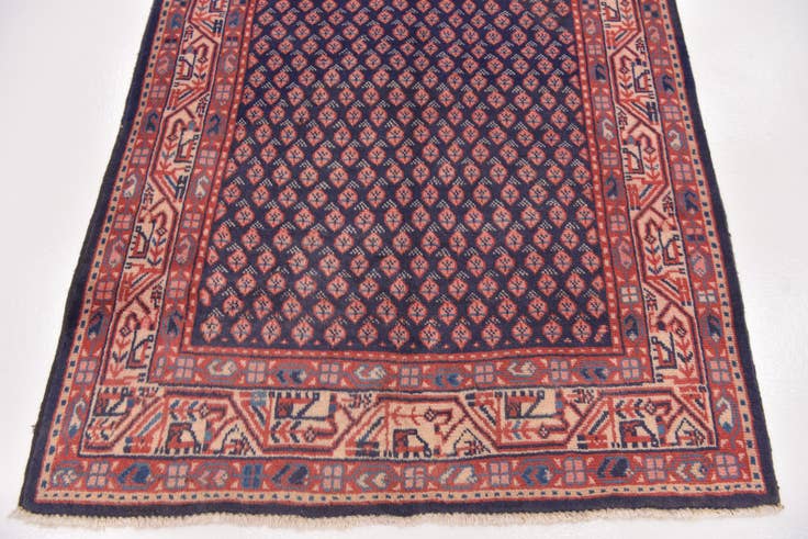 Detail image of 3' 5 x 10' 2 Hand Knotted Farahan Persian Wool Runner Rug