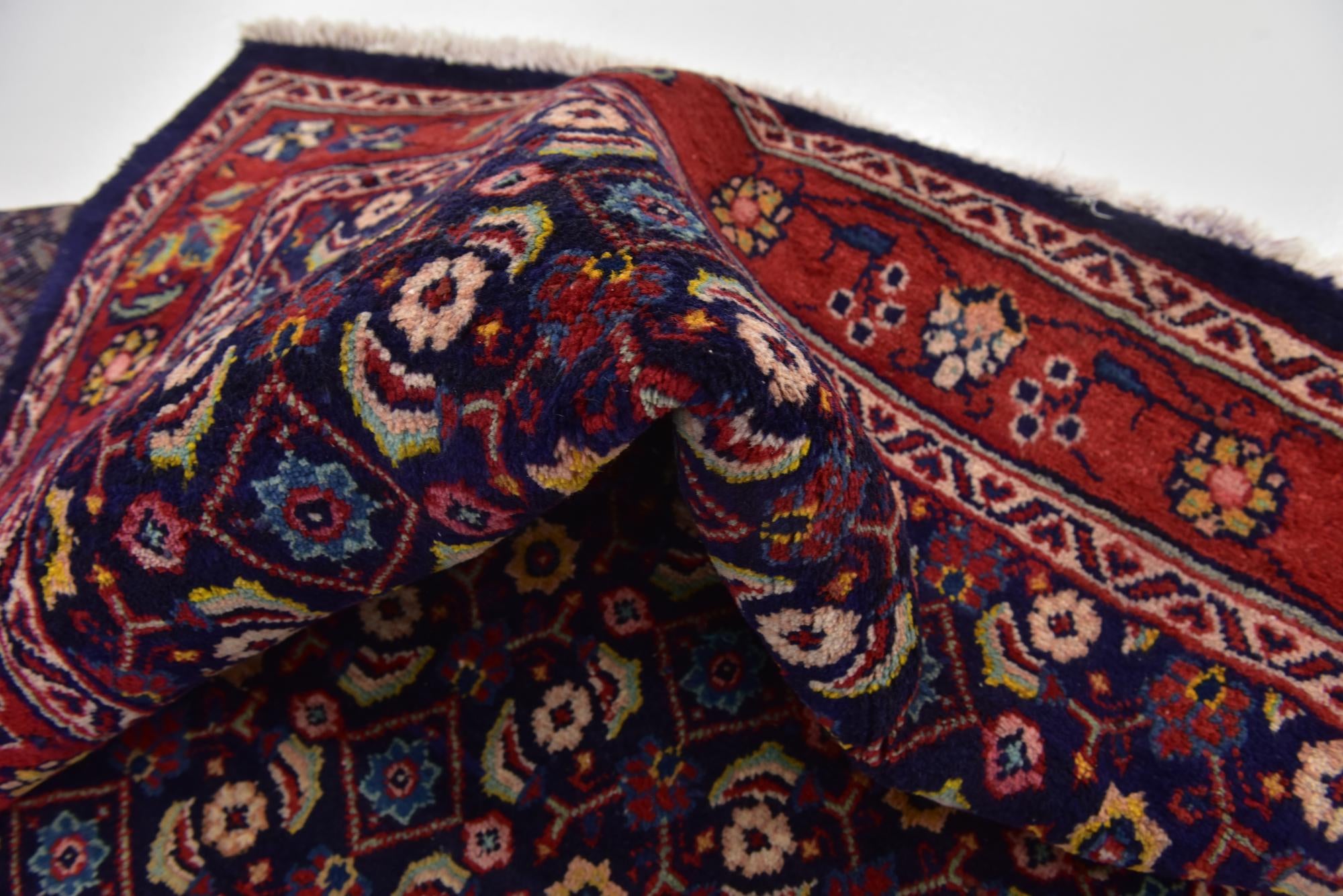 4' 6 x 10' 3 Hand Knotted Farahan Persian Wool Runner Rug