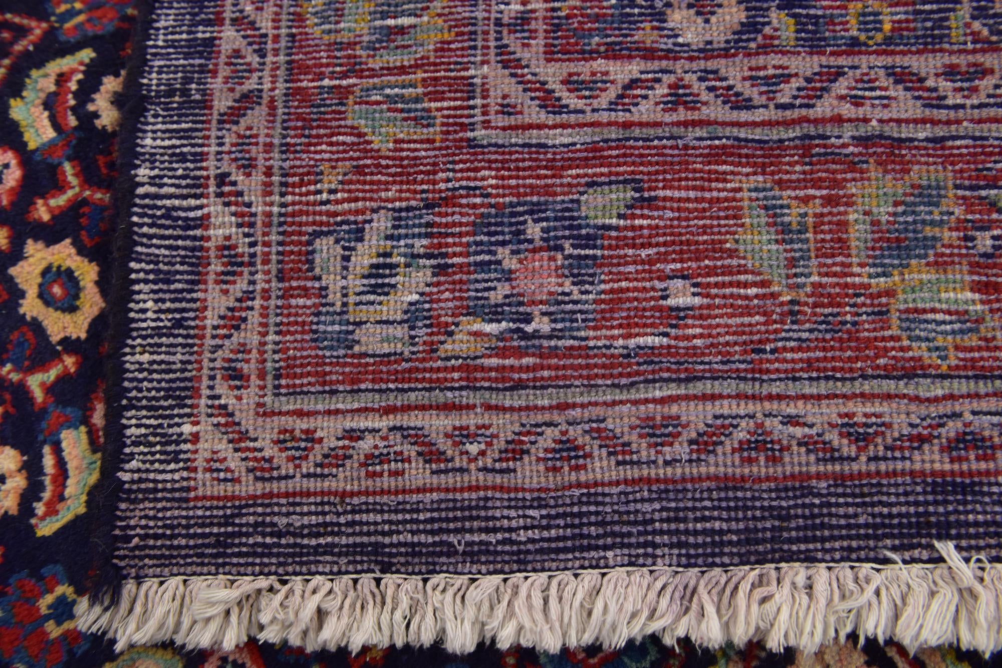 4' 6 x 10' 3 Hand Knotted Farahan Persian Wool Runner Rug