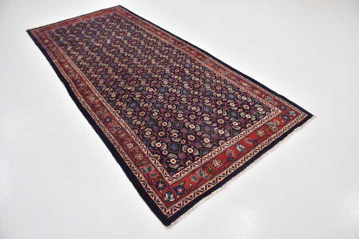 4' 6 x 10' 3 Hand Knotted Farahan Persian Wool Runner Rug