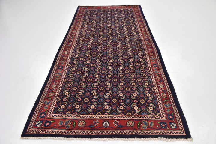 4' 6 x 10' 3 Hand Knotted Farahan Persian Wool Runner Rug