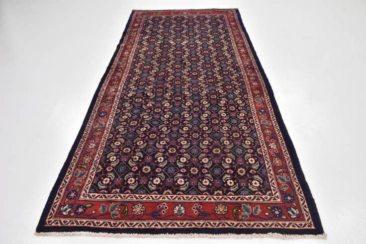 Detail image of 4' 6 x 10' 3 Hand Knotted Farahan Persian Wool Runner Rug