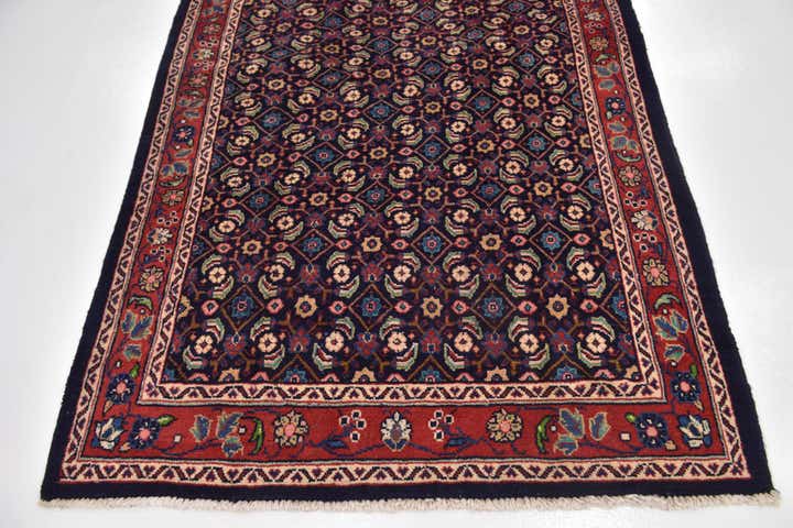 4' 6 x 10' 3 Hand Knotted Farahan Persian Wool Runner Rug