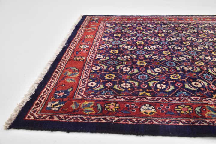 4' 6 x 10' 3 Hand Knotted Farahan Persian Wool Runner Rug