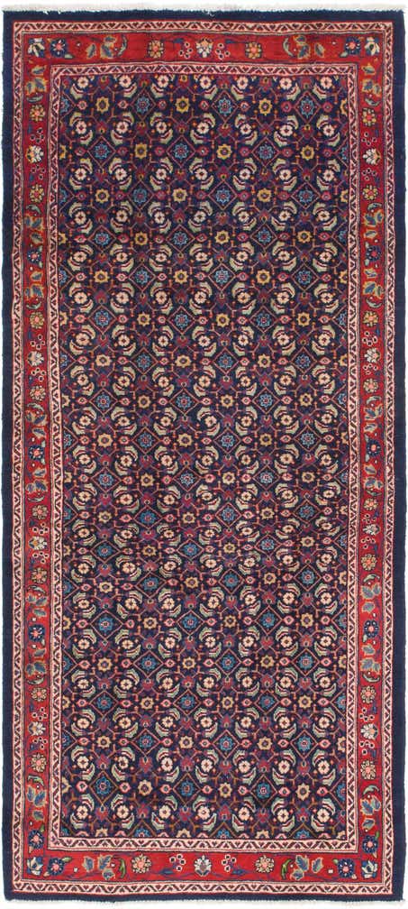 4' 6 x 10' 3 Hand Knotted Farahan Persian Wool Runner Rug