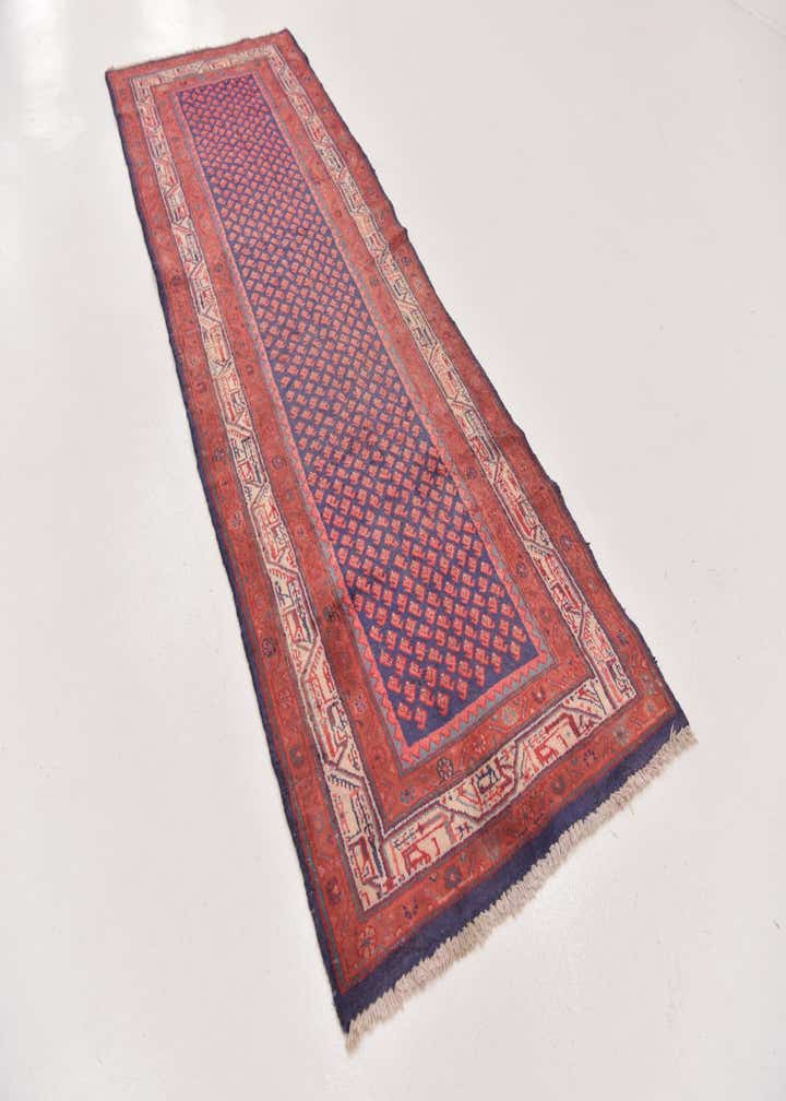 3' 5 x 10' Hand Knotted Farahan Persian Wool Runner Rug