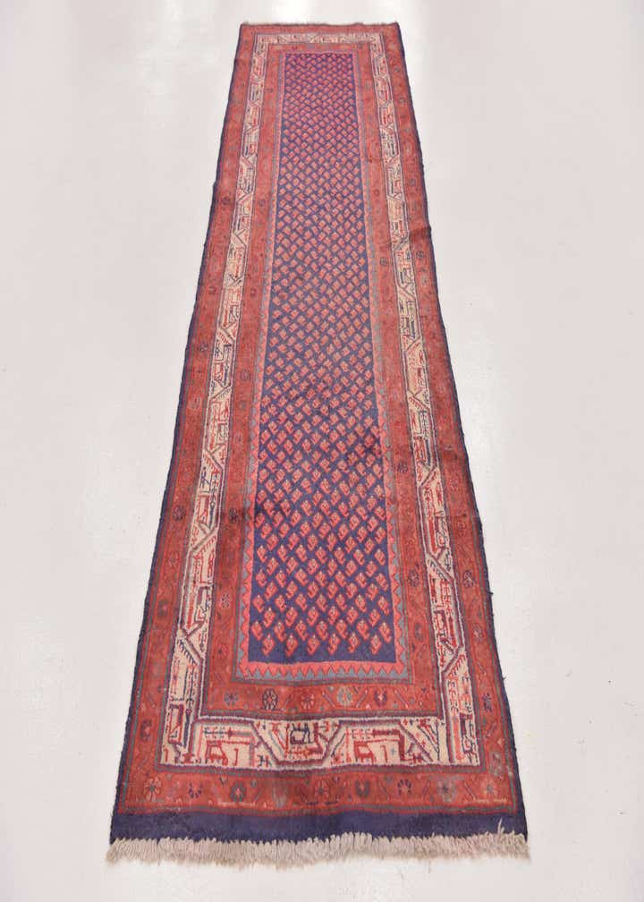 3' 5 x 10' Hand Knotted Farahan Persian Wool Runner Rug