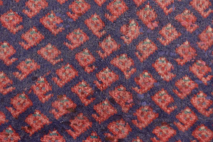 Detail image of 3' 5 x 10' Hand Knotted Farahan Persian Wool Runner Rug