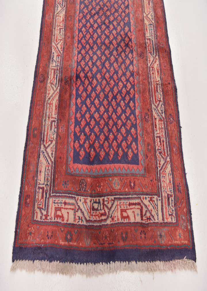 3' 5 x 10' Hand Knotted Farahan Persian Wool Runner Rug
