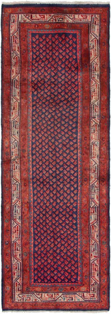 3' 5 x 10' Hand Knotted Farahan Persian Wool Runner Rug