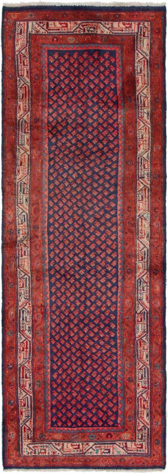 Detail image of 3' 5 x 10' Hand Knotted Farahan Persian Wool Runner Rug