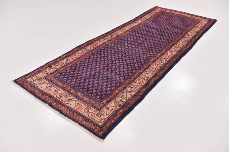 Detail image of 3' 10 x 10' 5 Hand Knotted Farahan Persian Wool Runner Rug