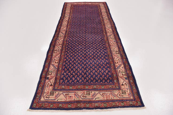 Detail image of 3' 10 x 10' 5 Hand Knotted Farahan Persian Wool Runner Rug