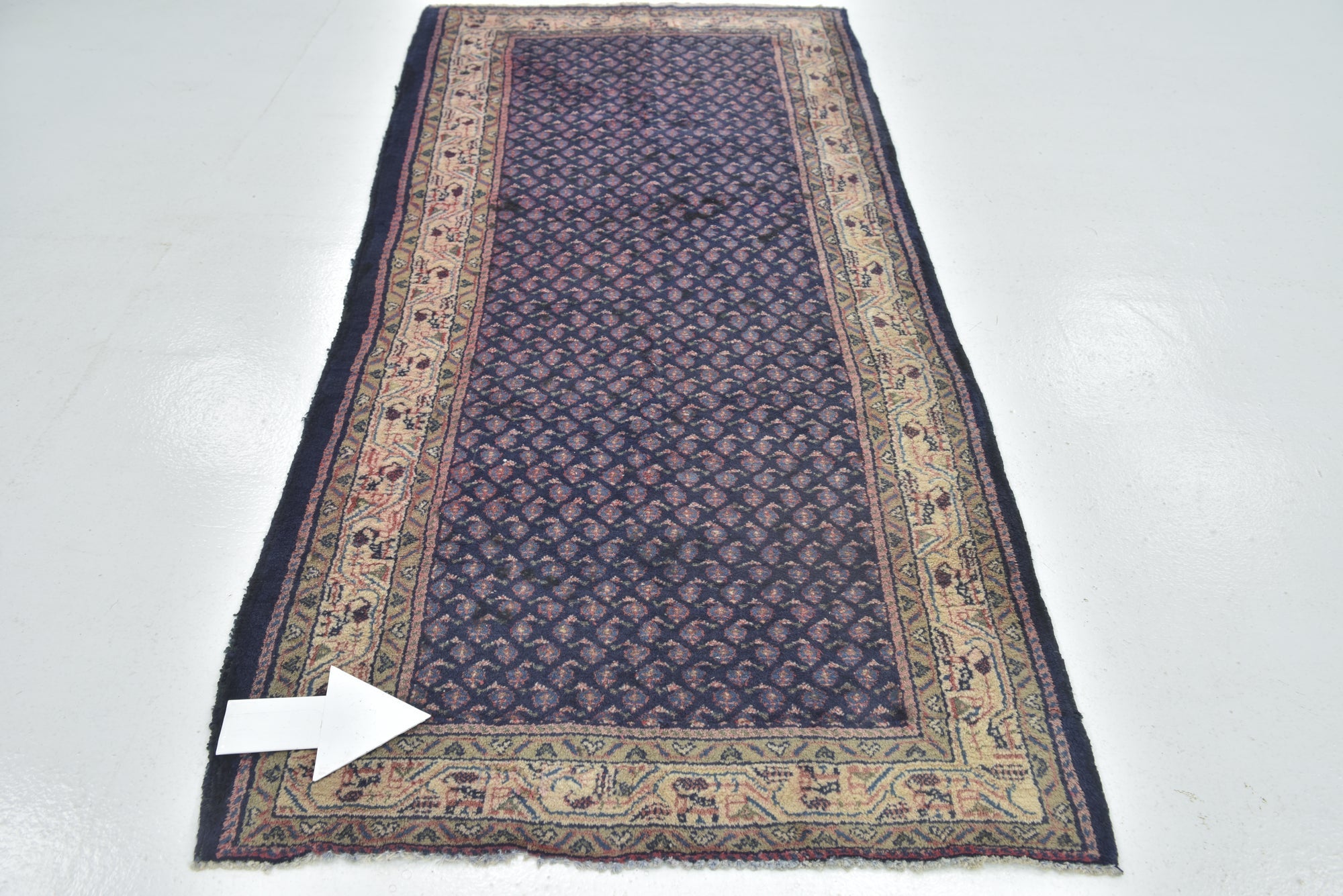 3' 5 x 7' 10 Hand Knotted Farahan Persian Wool Runner Rug