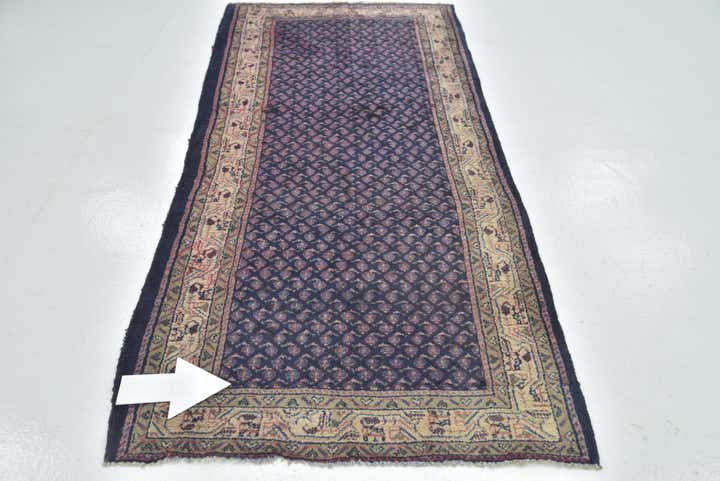 3' 5 x 7' 10 Hand Knotted Farahan Persian Wool Runner Rug