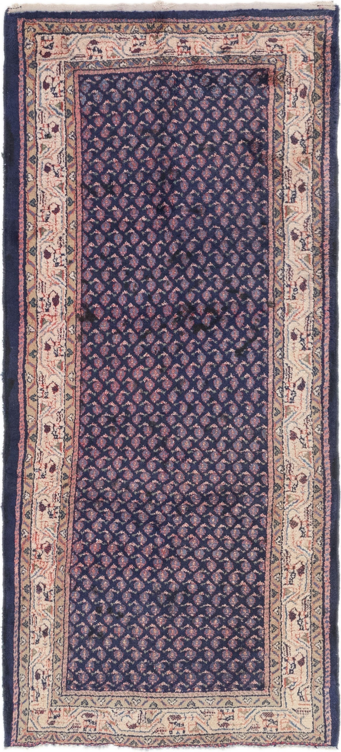 3' 5 x 7' 10 Hand Knotted Farahan Persian Wool Runner Rug