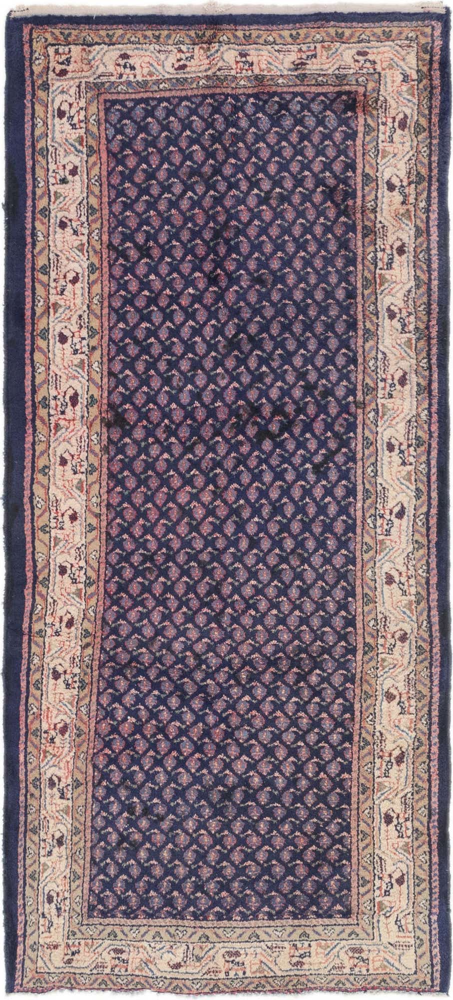 3' 5 x 7' 10 Hand Knotted Farahan Persian Wool Runner Rug