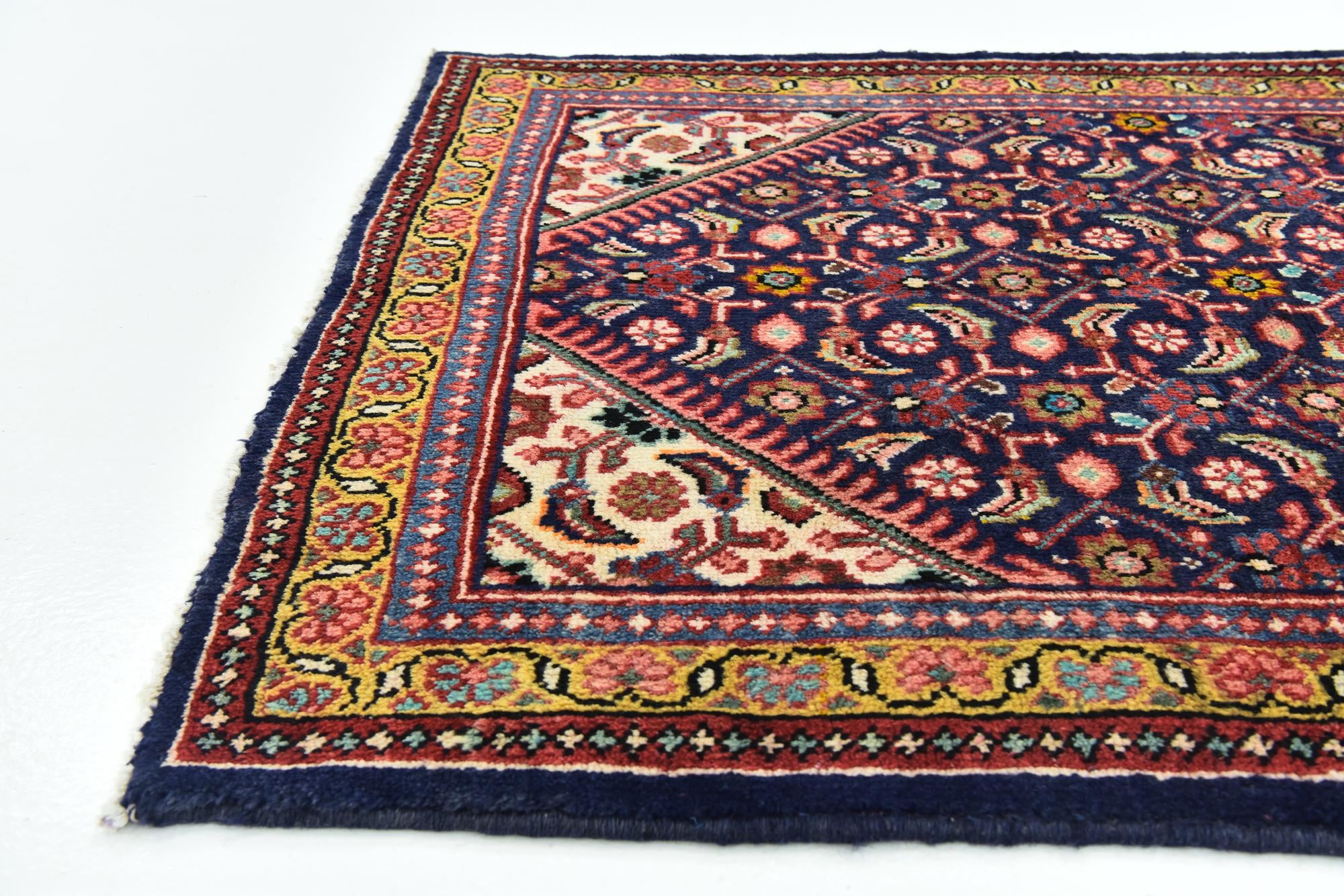 3' 8 x 10' 6 Hand Knotted Farahan Persian Wool Runner Rug