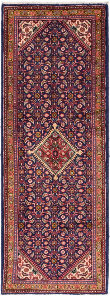 Detail image of 3' 8 x 10' 6 Hand Knotted Farahan Persian Wool Runner Rug
