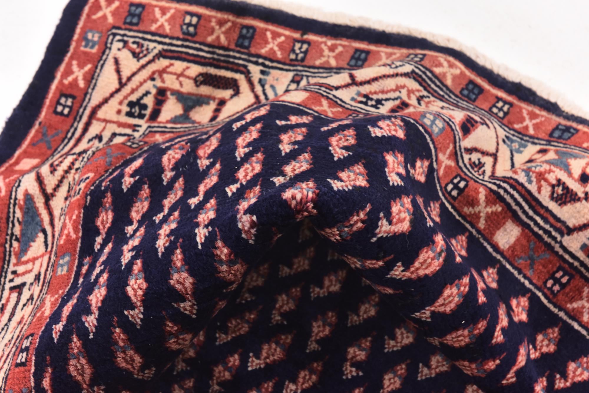 4' 6 x 10' 4 Hand Knotted Farahan Persian Wool Runner Rug