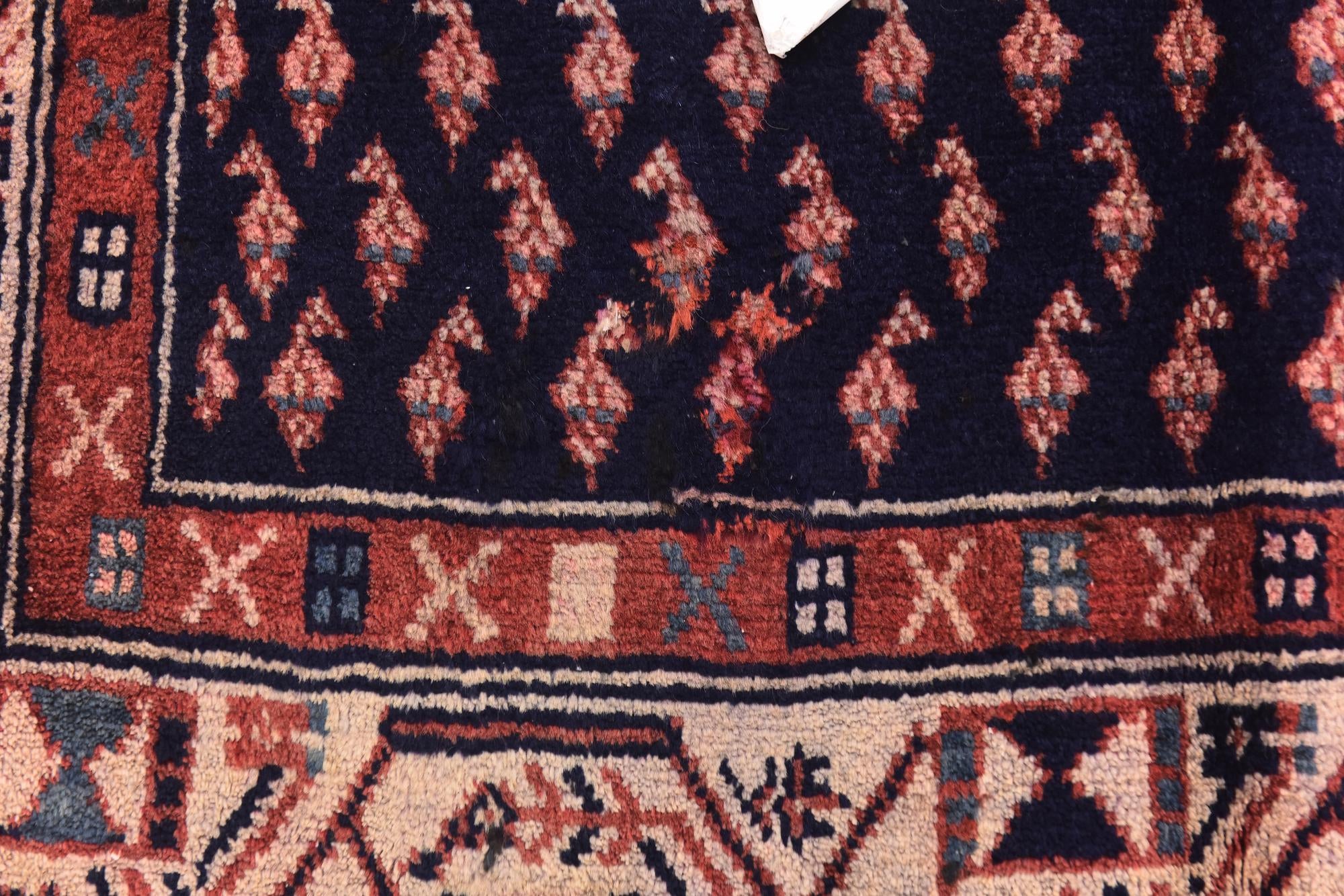 4' 6 x 10' 4 Hand Knotted Farahan Persian Wool Runner Rug
