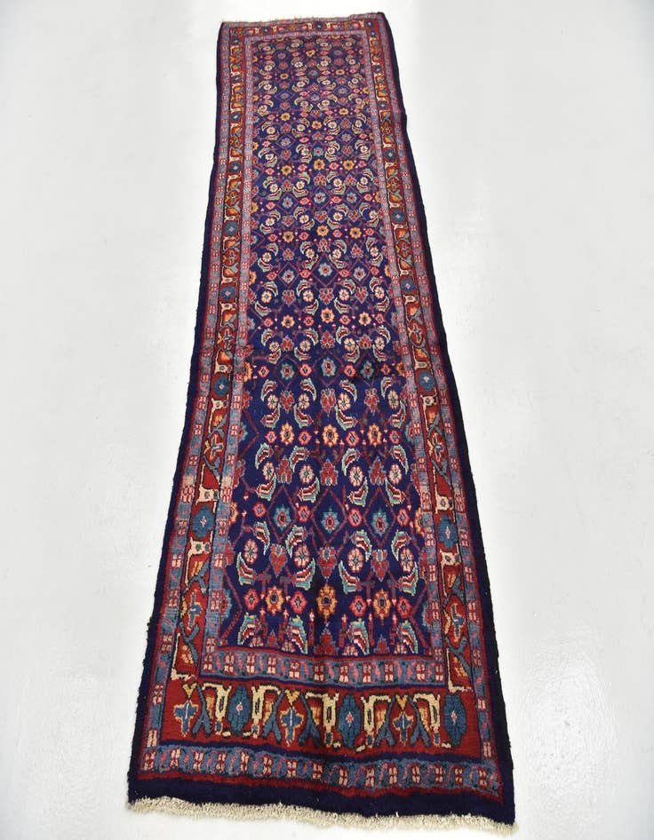 Detail image of 3' 10 x 9' 7  Hand Knotted Farahan Persian Wool Runner Rug