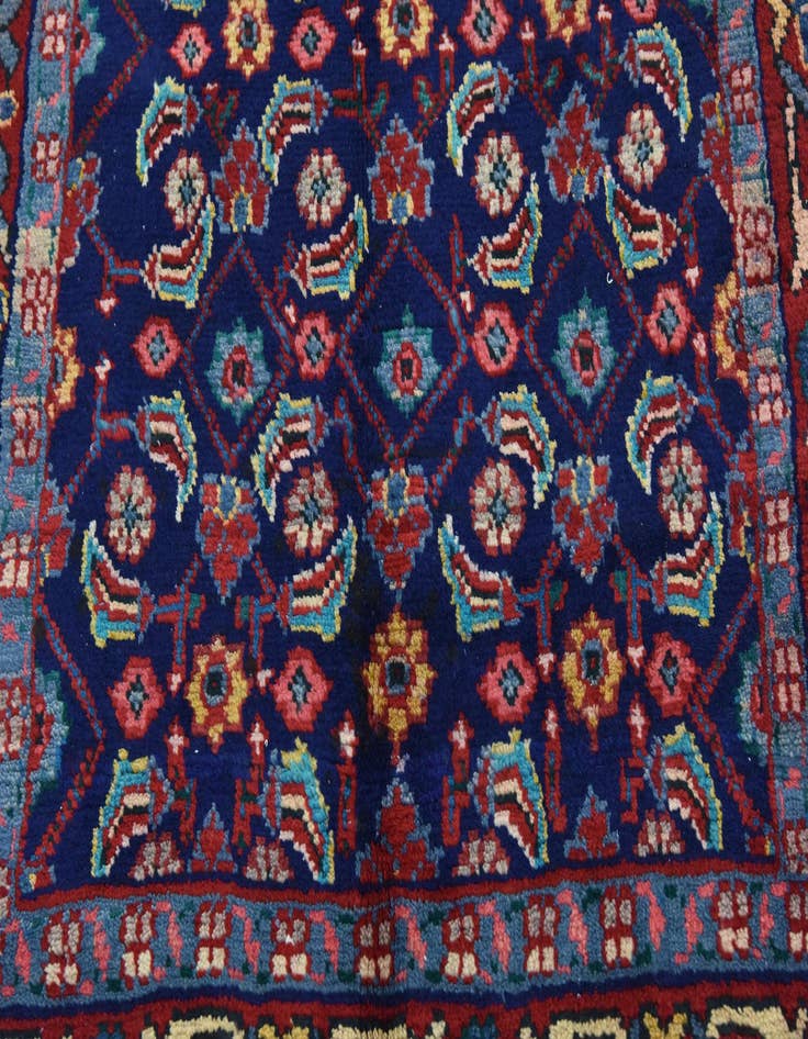 Detail image of 3' 10 x 9' 7  Hand Knotted Farahan Persian Wool Runner Rug