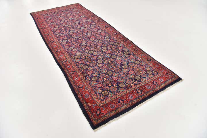 4' 5 x 10' 7 Hand Knotted Farahan Persian Wool Runner Rug