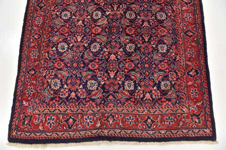 4' 5 x 10' 7 Hand Knotted Farahan Persian Wool Runner Rug