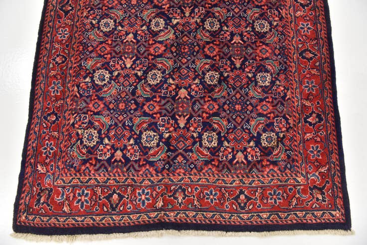Detail image of 4' 5 x 10' 7 Hand Knotted Farahan Persian Wool Runner Rug