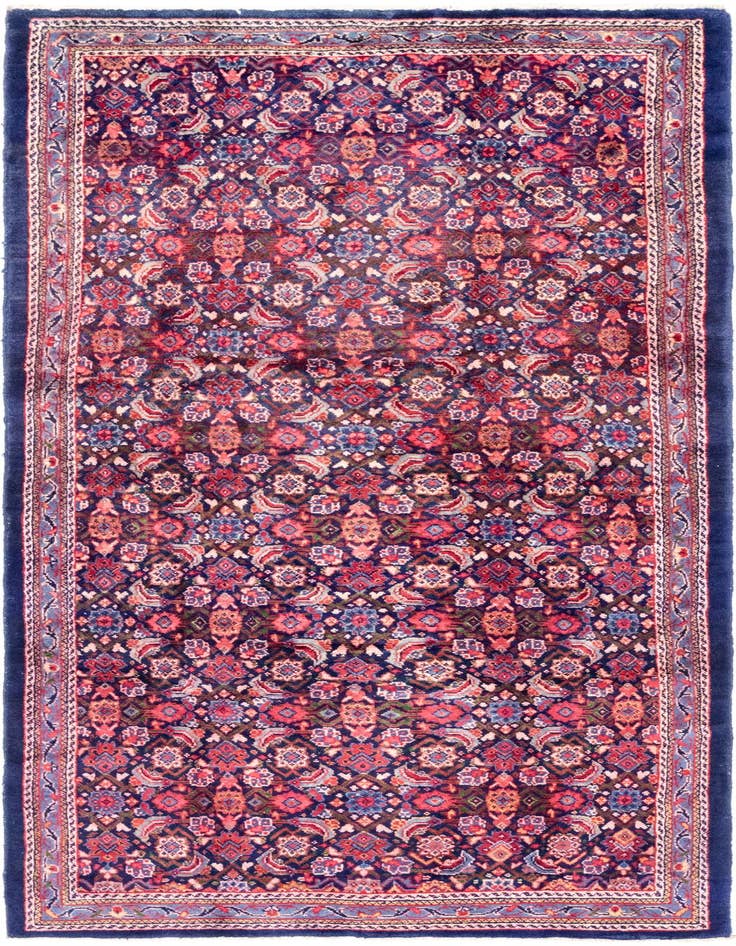 Detail image of 4' 7 x 10' 5 Hand Knotted Farahan Persian Wool Runner Rug